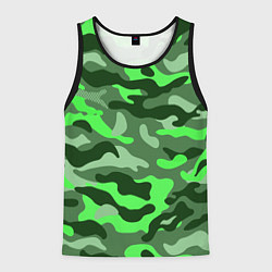 Майка-безрукавка мужская CAMOUFLAGE GREEN, цвет: 3D-черный