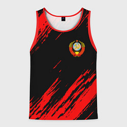 Майка-безрукавка мужская СССР, цвет: 3D-красный