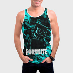 Майка-безрукавка мужская Fortnite Marshmello, цвет: 3D-белый — фото 2