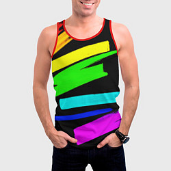 Майка-безрукавка мужская НЕОНОВЫЕ КРАСКИ, цвет: 3D-красный — фото 2