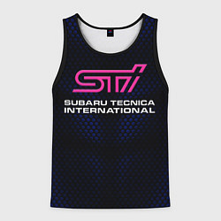Майка-безрукавка мужская SUBARU STI Z, цвет: 3D-черный