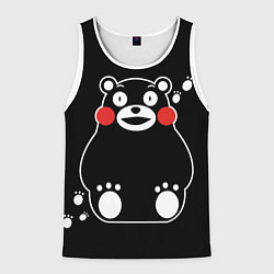 Майка-безрукавка мужская Kumamon, цвет: 3D-белый