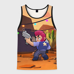 Майка-безрукавка мужская Brawl Stars Colt, цвет: 3D-черный