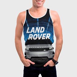 Майка-безрукавка мужская LAND ROVER, цвет: 3D-белый — фото 2
