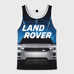Майка-безрукавка мужская LAND ROVER, цвет: 3D-белый