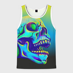 Мужская майка без рукавов Neon skull