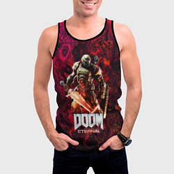 Майка-безрукавка мужская Doom Eternal Дум Этернал, цвет: 3D-черный — фото 2
