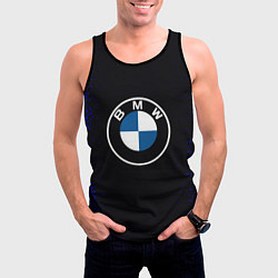 Майка-безрукавка мужская BMW, цвет: 3D-черный — фото 2