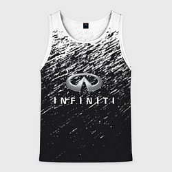 Майка-безрукавка мужская INFINITI, цвет: 3D-белый