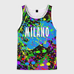 Майка-безрукавка мужская Milano - abstraction - Italy, цвет: 3D-белый