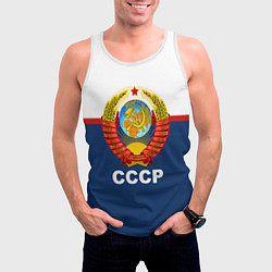 Майка-безрукавка мужская СССР, цвет: 3D-белый — фото 2