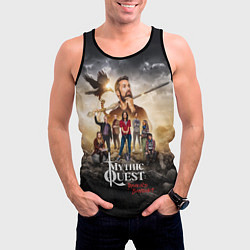 Майка-безрукавка мужская ЛЕГЕНДАРНЫЙ КВЕСТ, цвет: 3D-черный — фото 2