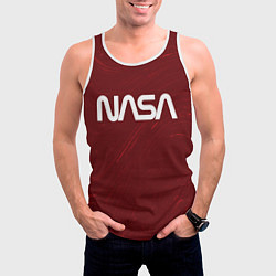 Майка-безрукавка мужская NASA НАСА, цвет: 3D-белый — фото 2