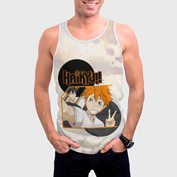 Майка-безрукавка мужская Haikyuu, цвет: 3D-белый — фото 2