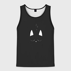 Майка-безрукавка мужская Спящий кот, цвет: 3D-черный