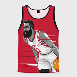 Майка-безрукавка мужская James Harden Houston Rockets, цвет: 3D-черный