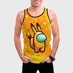 Майка-безрукавка мужская AMONG US - Pikachu, цвет: 3D-черный — фото 2