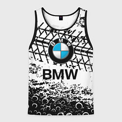 Майка-безрукавка мужская BMW, цвет: 3D-черный