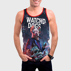 Майка-безрукавка мужская Watch Dogs: Legion, цвет: 3D-красный — фото 2