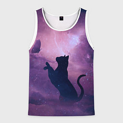 Майка-безрукавка мужская Star Cat, цвет: 3D-белый
