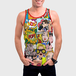 Майка-безрукавка мужская Pop Art, цвет: 3D-красный — фото 2