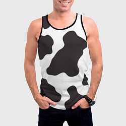 Майка-безрукавка мужская Корова, цвет: 3D-черный — фото 2