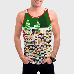 Майка-безрукавка мужская Южный Парк South Park, цвет: 3D-красный — фото 2