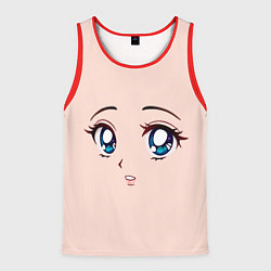 Мужская майка без рукавов Surprised anime face