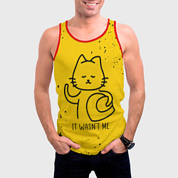 Майка-безрукавка мужская AMONG US - КОТИК, цвет: 3D-красный — фото 2