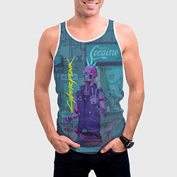 Майка-безрукавка мужская Cyberpunk 2077, цвет: 3D-белый — фото 2