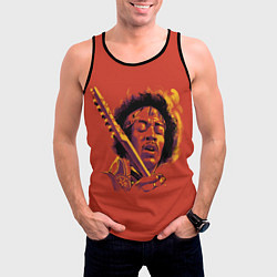 Майка-безрукавка мужская Джимми Хендрикс, цвет: 3D-черный — фото 2