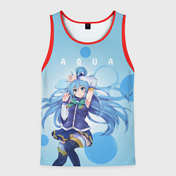 Майка-безрукавка мужская Aqua, цвет: 3D-красный