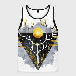 Мужская майка без рукавов Графит и золото: дерево жизни