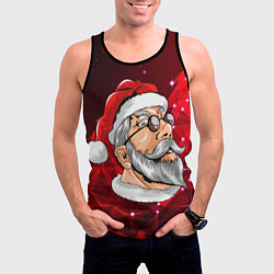 Майка-безрукавка мужская Кульный дед, цвет: 3D-черный — фото 2