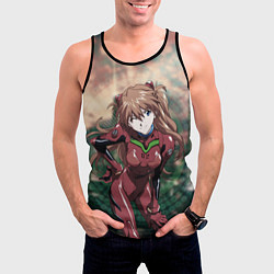 Майка-безрукавка мужская Аска Евангелион, цвет: 3D-черный — фото 2