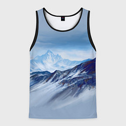 Мужская майка без рукавов Серо-голубые горы