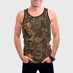 Майка-безрукавка мужская Охотничий камуфляж, цвет: 3D-черный — фото 2