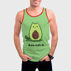 Майка-безрукавка мужская Avo - cat - o, цвет: 3D-красный — фото 2