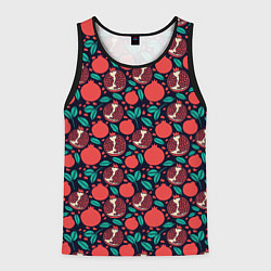 Майка-безрукавка мужская Гранат Паттерн, цвет: 3D-черный