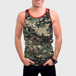 Майка-безрукавка мужская Камуфляж Land Rover, цвет: 3D-красный — фото 2