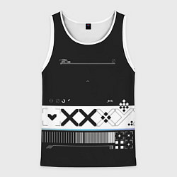 Майка-безрукавка мужская Desert Eagle: Printstream Black, цвет: 3D-белый