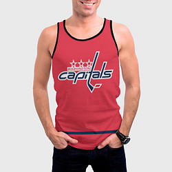 Майка-безрукавка мужская Вашингтон Кэпиталз Форма1, цвет: 3D-черный — фото 2
