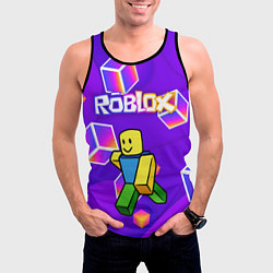 Майка-безрукавка мужская ROBLOX КУБЫ, цвет: 3D-черный — фото 2