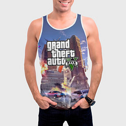 Майка-безрукавка мужская ЭКШЕН Grand Theft Auto V, цвет: 3D-белый — фото 2