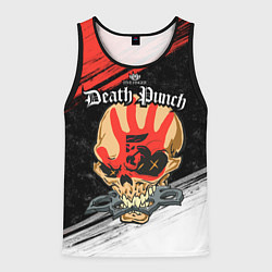 Майка-безрукавка мужская Five Finger Death Punch 7, цвет: 3D-черный