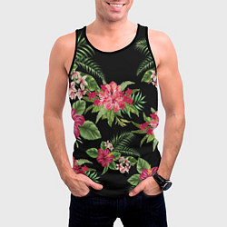 Майка-безрукавка мужская Гавайи, цвет: 3D-черный — фото 2