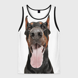 Майка-безрукавка мужская Доберман Doberman, цвет: 3D-черный