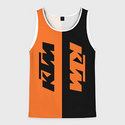 Майка-безрукавка мужская KTM КТМ Z, цвет: 3D-белый