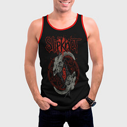 Майка-безрукавка мужская Slipknot Черепа, цвет: 3D-красный — фото 2