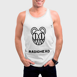Майка-безрукавка мужская Radiohead, цвет: 3D-белый — фото 2